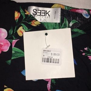 LF Tops - Black floral tropical crop top size S. With tags. LF Tops - Black floral tropical crop top size S. With tags.
